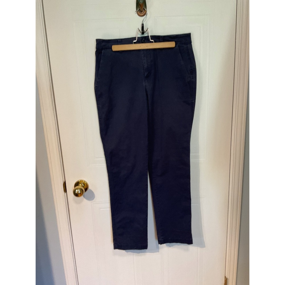 Gap Girlfriend Khaki Pants Womens 4 Navy Blue Excellent Chino Casual